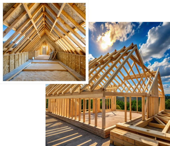 Residential wood framing project in Pasadena