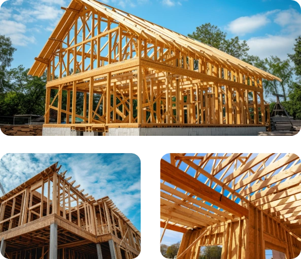 Residential wood framing project in Los Angeles