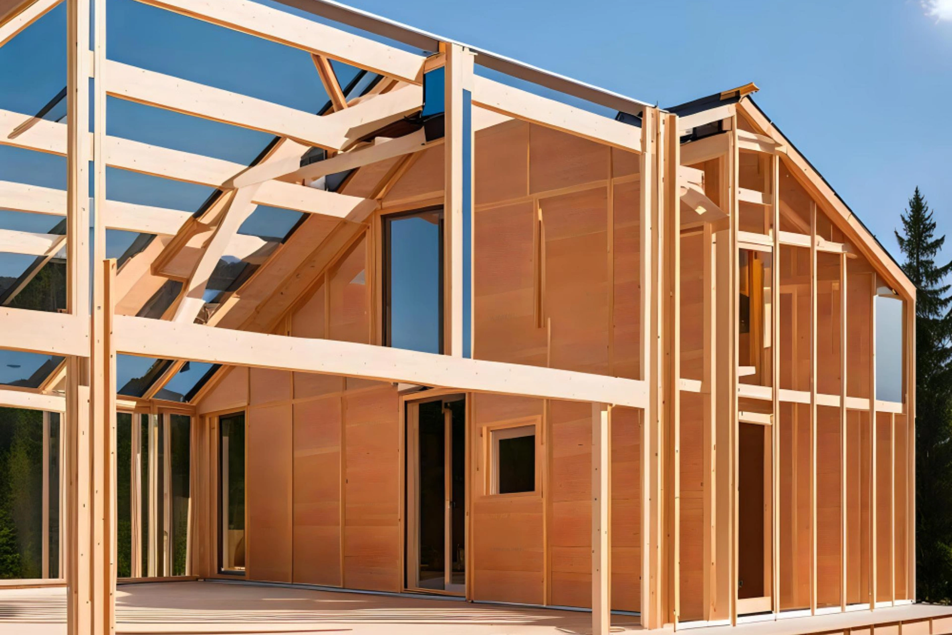 Professional wood framing project in Los Angeles