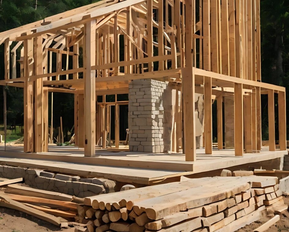 Wood framing project in Los Angeles