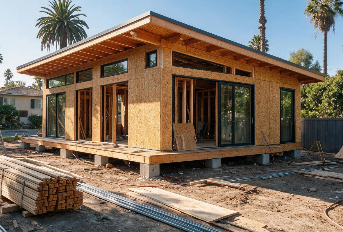 Accessory dwelling unit framing in Los Angeles