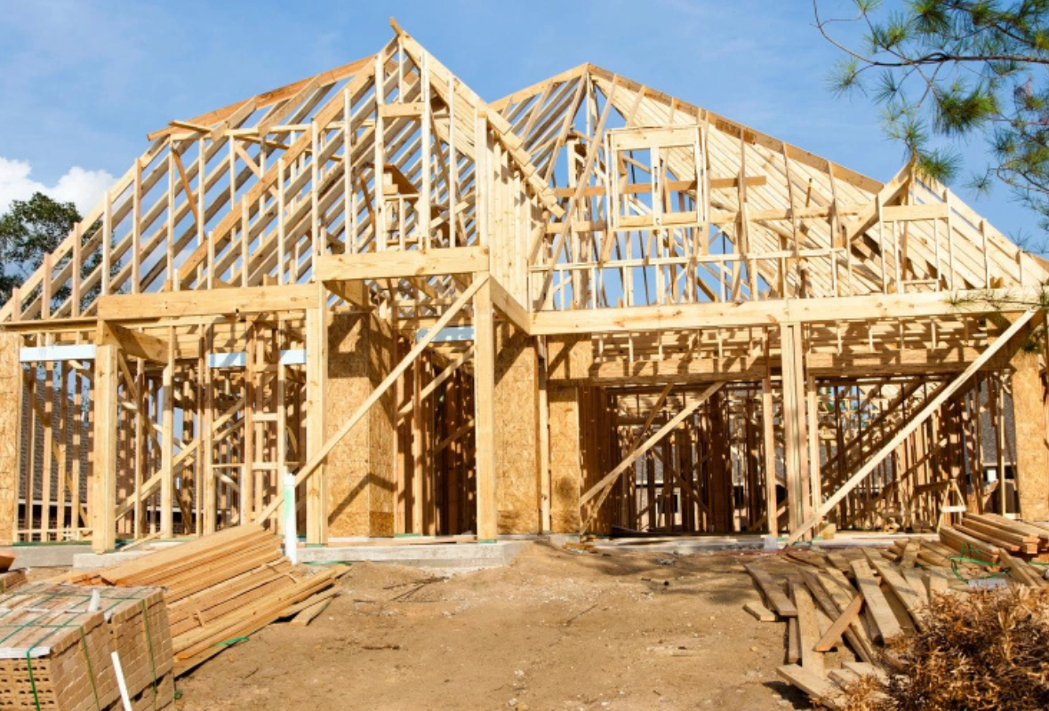 Custom home wood framing in Los Angeles