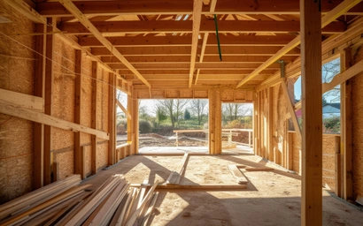 New home framing project in Los Angeles