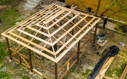 Outdoor structure wood framing in Los Angeles